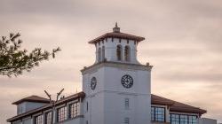 University Hall at sun set.